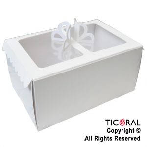 CAJA DESAYUNO CON VISOR 30 X 20 X 12 CM 10 UNIDADES X 1
